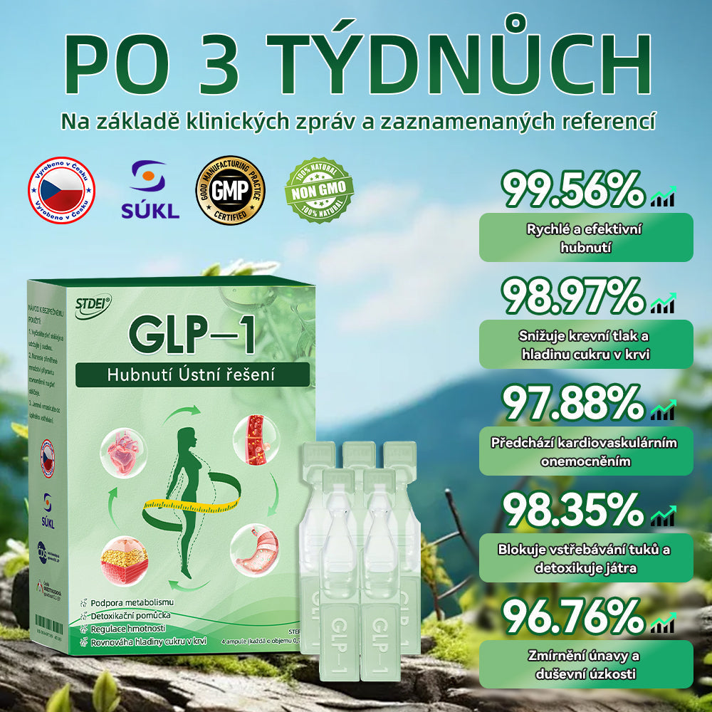 🌿 Oficiální obchod ČR | STDEI® GLP-1 8-v-1 Fit & Vital Řešení (Jednou denně, viditelné změny za 7 dní) ✅ Obezita, kardiovaskulární zdraví, cukrovka, spánková apnoe, zdraví střev, problémy se klouby a další