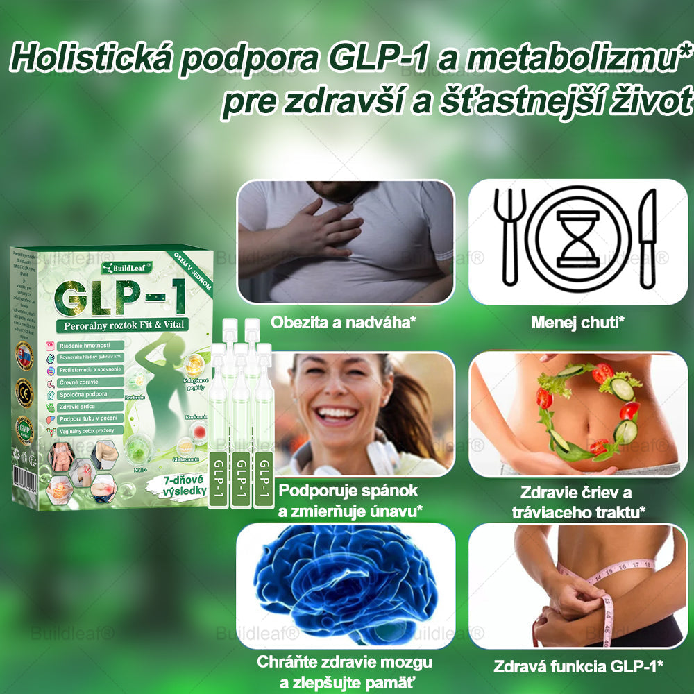 🧑‍⚕️🧑‍⚕️BuildLeaf® GLP-1 8-v-1 Fit & Vital Perorálny Roztok (Len raz denne, viditeľné zmeny už za 7 dní) Pre obezitu, kardiovaskulárne ochorenia, cukrovku, spánkové apnoe, zdravie čriev, problémy s kĺbmi a ďalšie