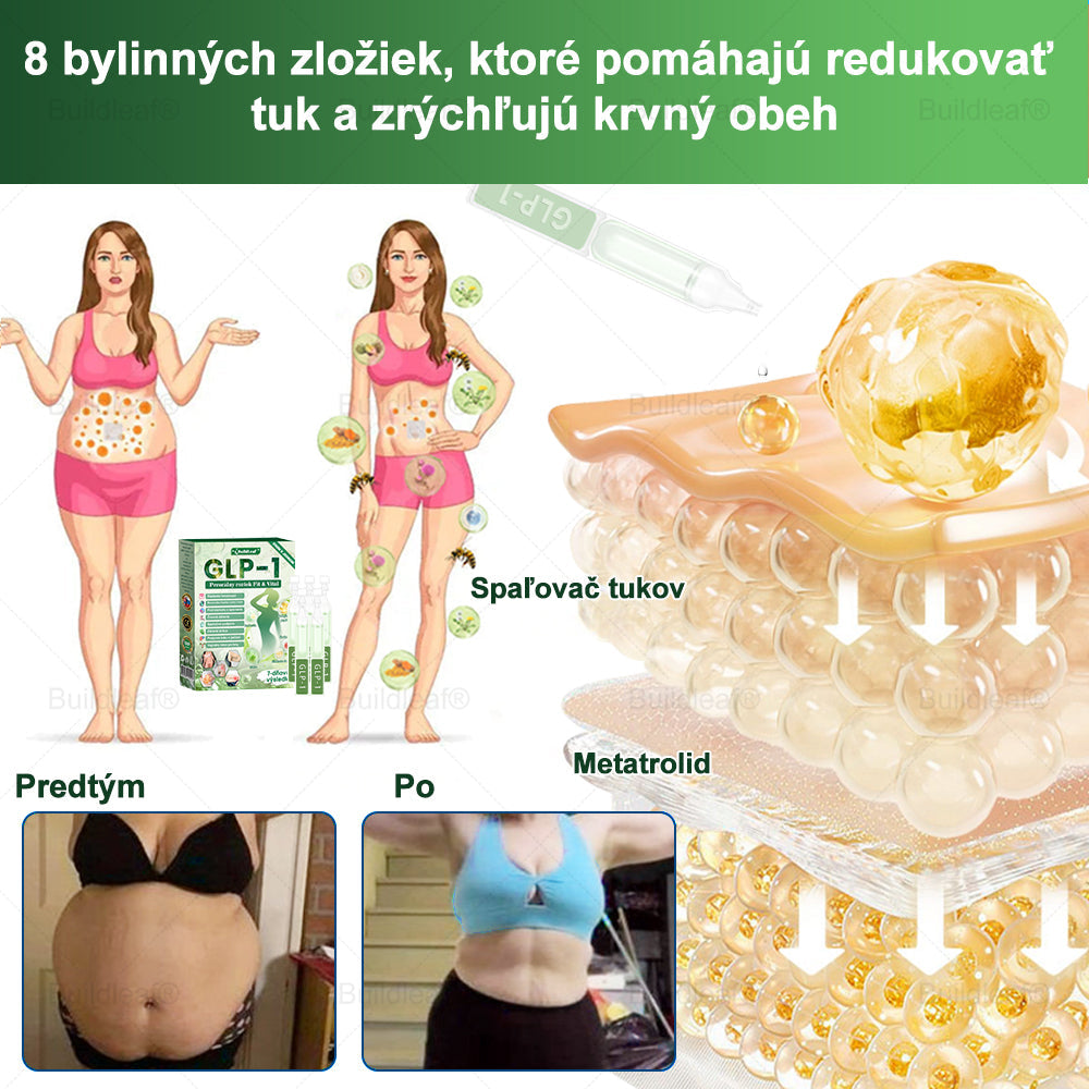 🧑‍⚕️🧑‍⚕️BuildLeaf® GLP-1 8-v-1 Fit & Vital Perorálny Roztok (Len raz denne, viditeľné zmeny už za 7 dní) Pre obezitu, kardiovaskulárne ochorenia, cukrovku, spánkové apnoe, zdravie čriev, problémy s kĺbmi a ďalšie