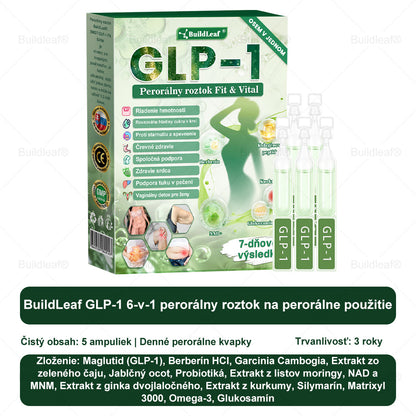 🧑‍⚕️🧑‍⚕️BuildLeaf® GLP-1 8-v-1 Fit & Vital Perorálny Roztok (Len raz denne, viditeľné zmeny už za 7 dní) Pre obezitu, kardiovaskulárne ochorenia, cukrovku, spánkové apnoe, zdravie čriev, problémy s kĺbmi a ďalšie