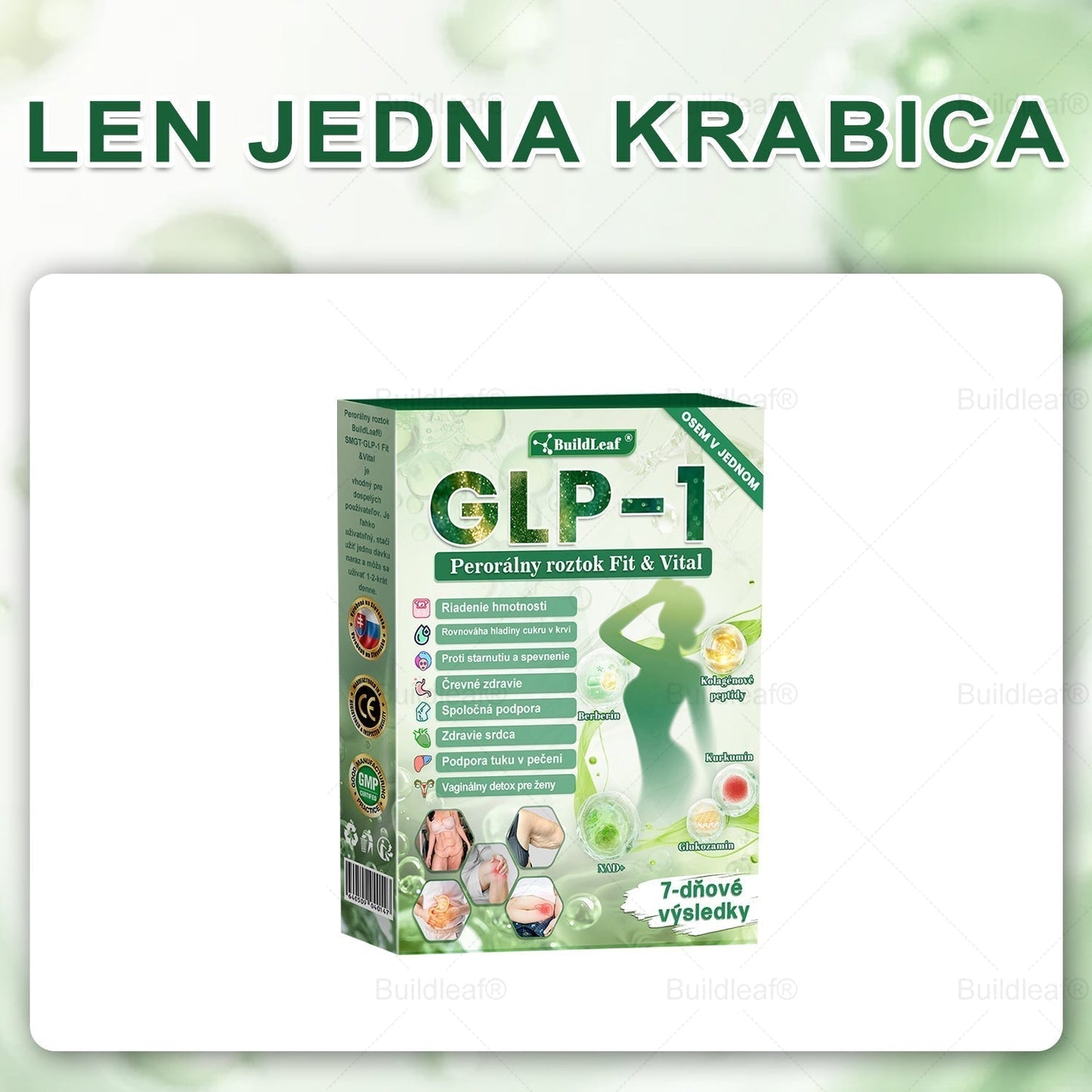 🧑‍⚕️🧑‍⚕️BuildLeaf® GLP-1 8-v-1 Fit & Vital Perorálny Roztok (Len raz denne, viditeľné zmeny už za 7 dní) Pre obezitu, kardiovaskulárne ochorenia, cukrovku, spánkové apnoe, zdravie čriev, problémy s kĺbmi a ďalšie
